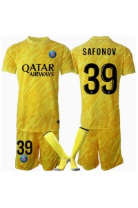 Paris Saint-Germain Matvei Safonov #39 Keeper Babyklær Tredje Fotballdrakt til barn 2024-25 Korte ermer (+ Korte bukser)